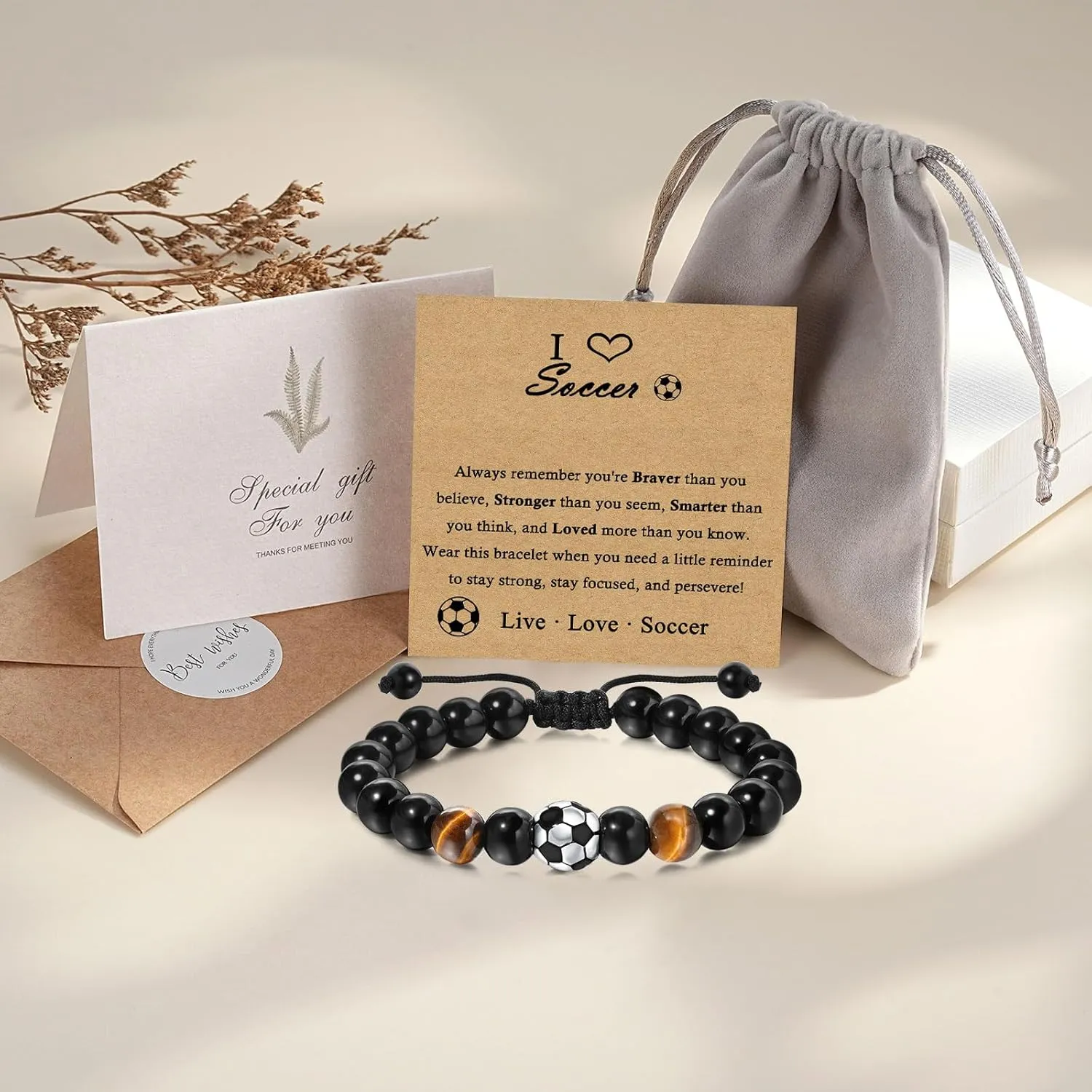 Soccer Gifts for Boys 8-12, Soccer Bracelets for Boys, Soccer Birthday Gift for Teen Boys, Boy's Soccer Gifts for Son Grandson Nephew