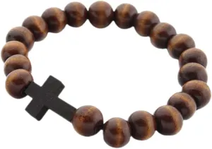 SOIMISS Christian Prayer Beads Bracelet Cross Charm Bracelet Jewelry Wrist Chain