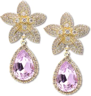 Sonateomber Small Hoop Dangle Earrings for Women, Trendy Dainty Rhinestone CZ Dangling Prom Wedding Leaf Flower Snowflake Butterfly Starfish Fashion Jewelry Gift