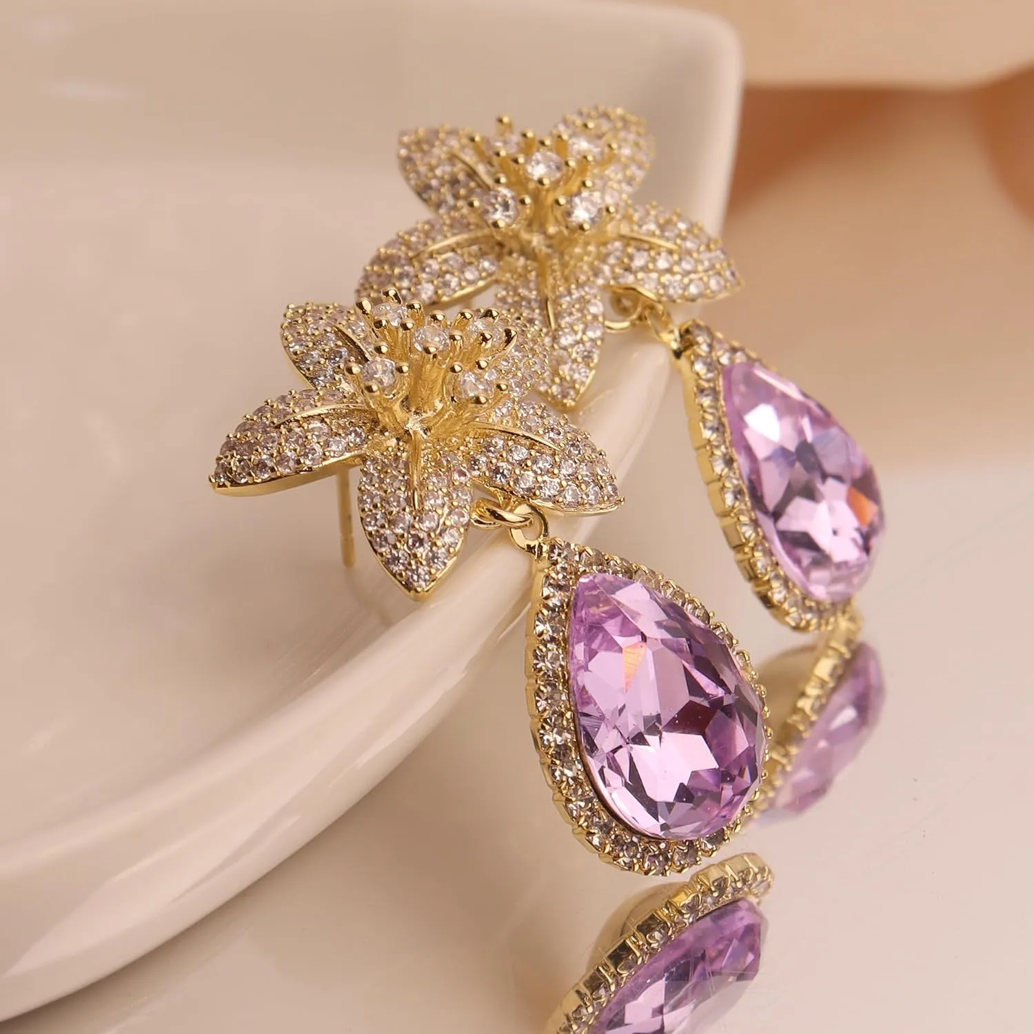 Sonateomber Small Hoop Dangle Earrings for Women, Trendy Dainty Rhinestone CZ Dangling Prom Wedding Leaf Flower Snowflake Butterfly Starfish Fashion Jewelry Gift