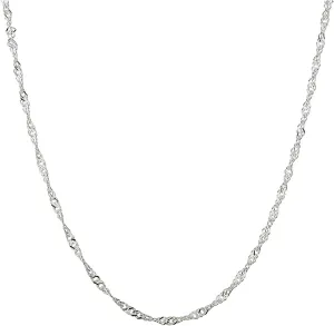 Stainless Steel Chain Necklace Silver for Men Women 16" - 30"