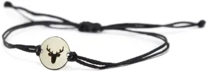 Stainless Steel Deer Charm Bracelet - Adjustable Black Cord - Nature's Graceful Symbol - Unisex Jewelry for Men & Women - Embrace the Gentle Spirit of the Majestic Deer