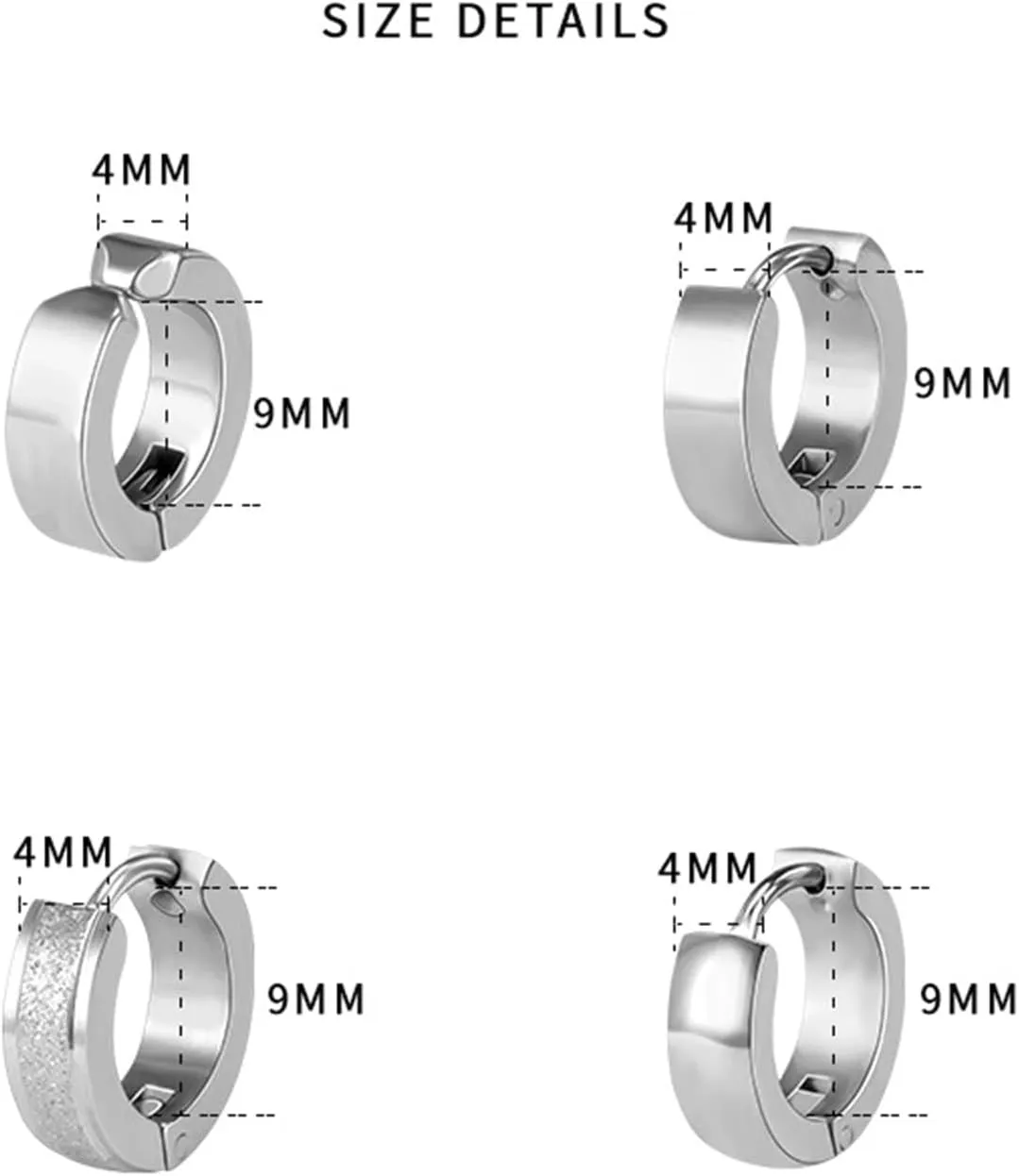 Stainless Steel Hoop Earrings, Hoop Earrings for Women Small Hoop Hoop Earrings Jewelry Gifts