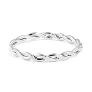 Sterling Silver Stacking Ring | Silver Statement Ring | Dainty | Simple and Elegant | Minimalist Jewelry | Waterproof Everyday Wear | Handmade (Size 9)