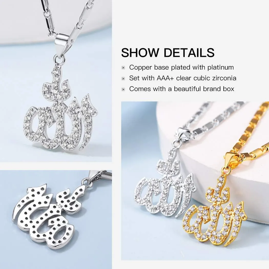 Suplight 925 Sterling Silver Jewish Star of David Necklace, Stainless Steel Gold Plated Islamic Hand of Fatima Heart Oval Allah Necklaces for Women Men (with Gift Box)