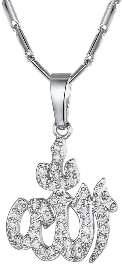 Suplight 925 Sterling Silver Jewish Star of David Necklace, Stainless Steel Gold Plated Islamic Hand of Fatima Heart Oval Allah Necklaces for Women Men (with Gift Box)