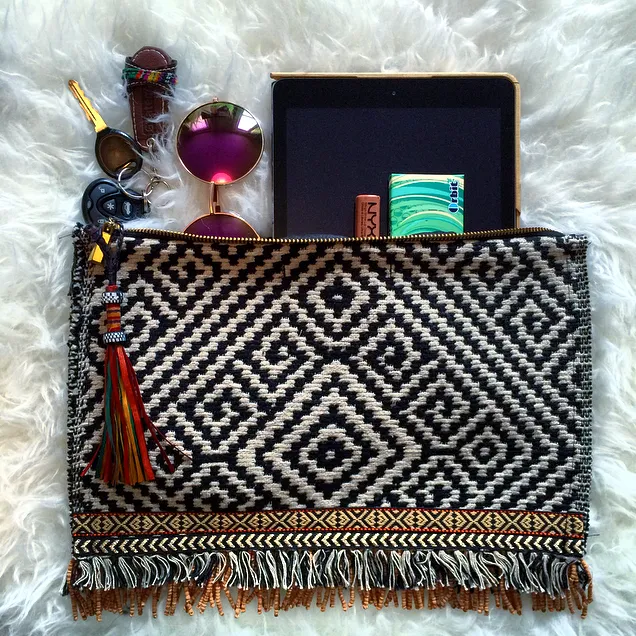 Tanah Beaded Fringe Clutch