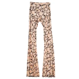 THIN MESH LEGGINGS WITH ANATOMICAL CUTTING LINES / HAZY FLORAL