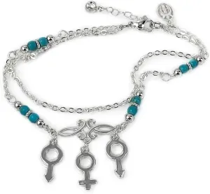 THREESOME Anklet Jewelry - Hotwife, Wife, Queen, Hot Wife, Bracelet, Infinity, Necklace, Queen of Spades, BBC, QOS, MFM, Swinger, Cuckold, Polyamory