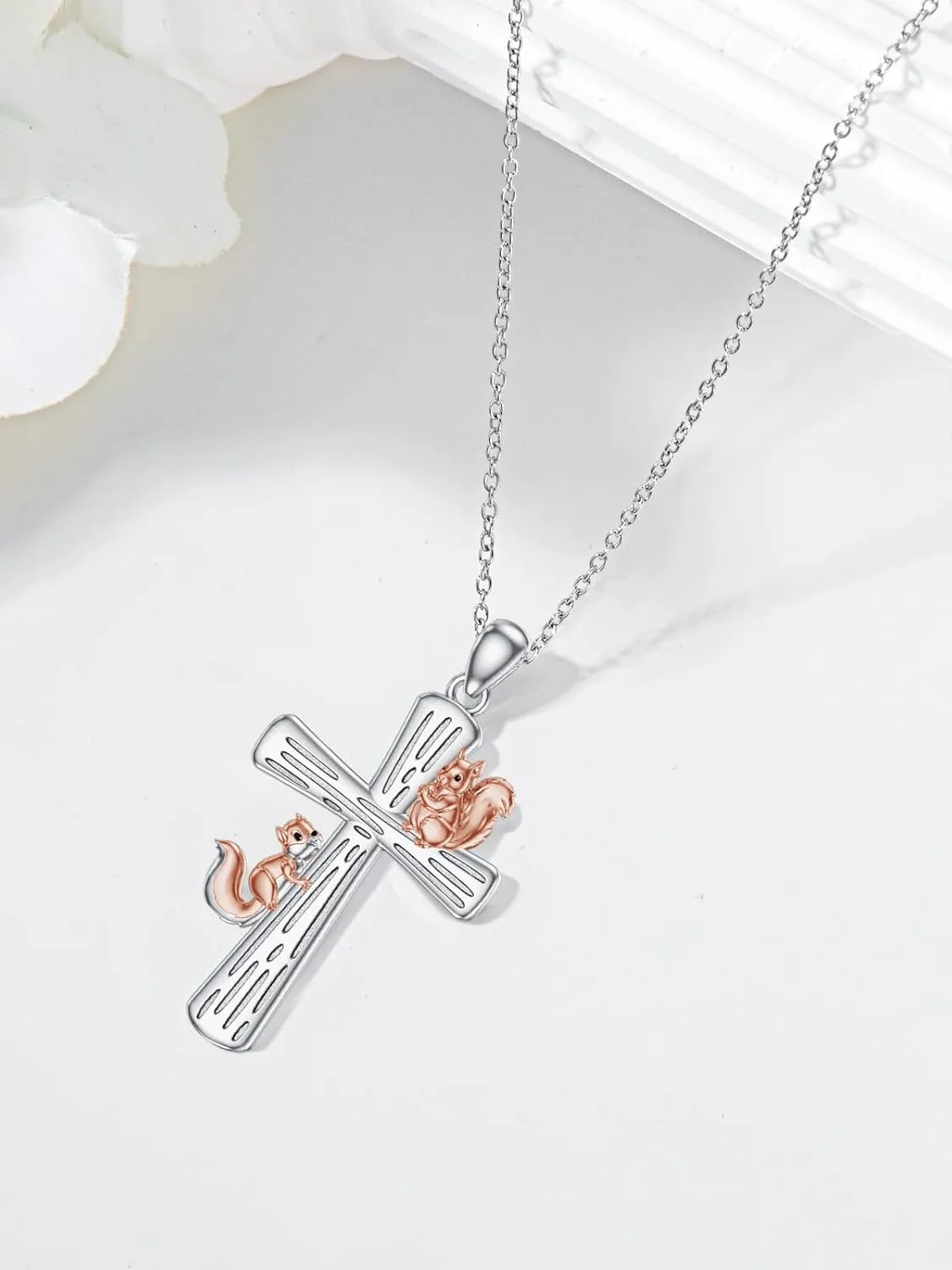 Turtle/Red Cardinal/Dove/Coconut Tree Necklace for Women 925 Sterling Silver Cross Pendant Crystal Mother Daughter Necklace Jewelry Gifts