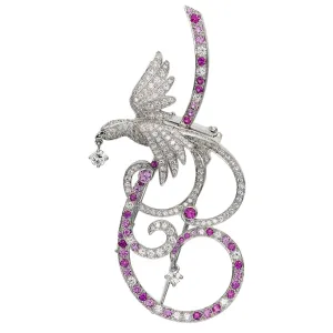 Van Cleef Arpels Birds of Paradise Diamond Brooch Pendant