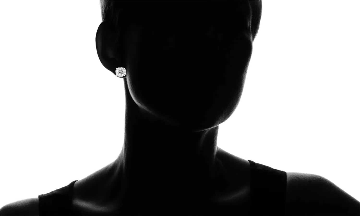 Verona 925 Sterling Silver Cz stud earrings, Cubic Zirconia Halo Stud Earrings for Women, White Gold 10MM Square Round