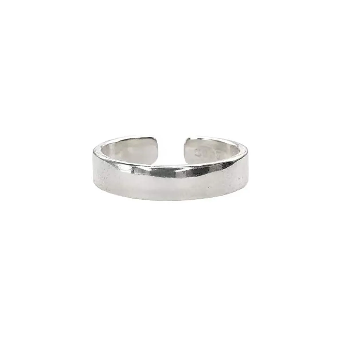 Vintage Knuckle 925 Sterling Silver Rings for Women/Men, Adjustable Rings, Plated plated cupronickel, Exquisite Jewelry Gift Box (Wide plain ring)