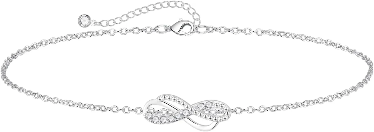 VIROMY Ankle Bracelets for Women Gold Chain 14K Gold Plated Pearls Beads Anklet Dainty Beach Summer Simple Foot Anklets for Women