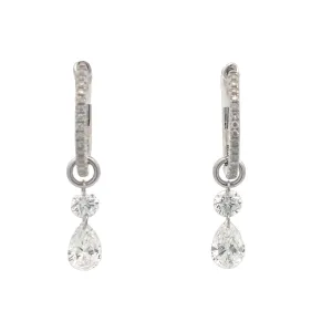 White Gold Lab Diamond Earring Enhancers