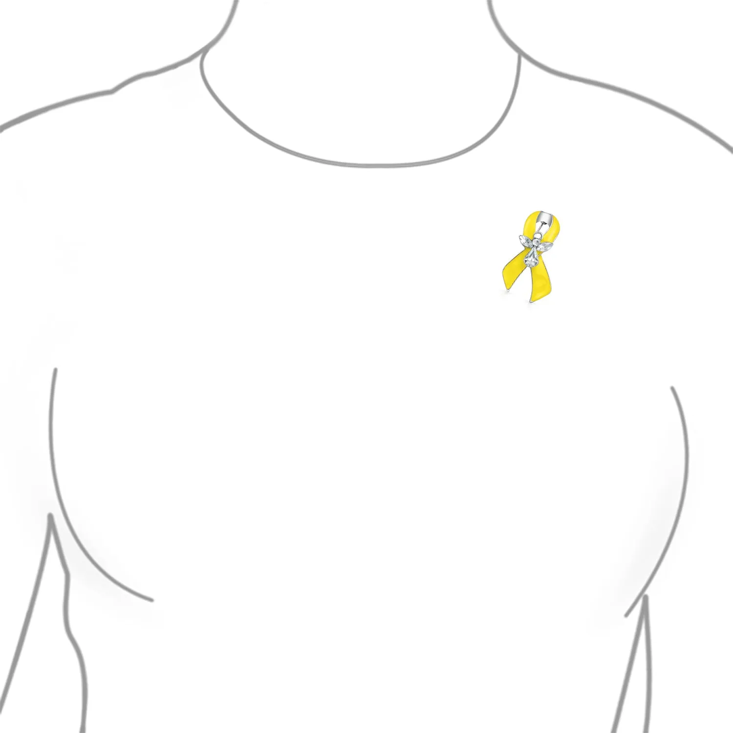 White Ribbon Brooche Pin for Awareness Lung Cancer Peace Survivor 3 Pack Set