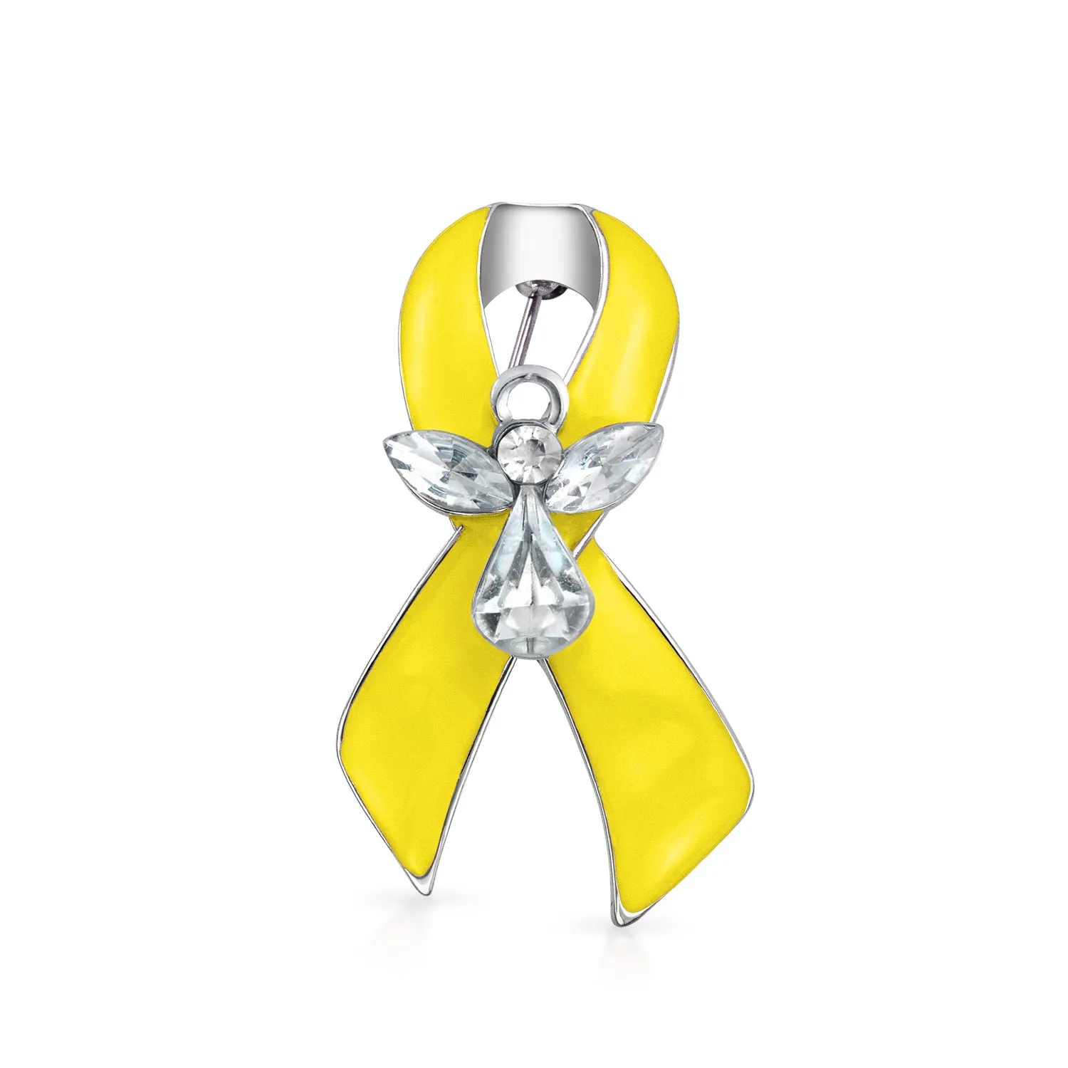 White Ribbon Brooche Pin for Awareness Lung Cancer Peace Survivor 3 Pack Set