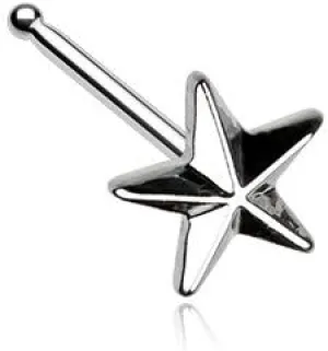 WildKlass Jewelry Nautical Star Icon Nose Stud Ring 316L Surgical Steel