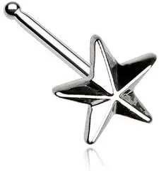 WildKlass Jewelry Nautical Star Icon Nose Stud Ring 316L Surgical Steel