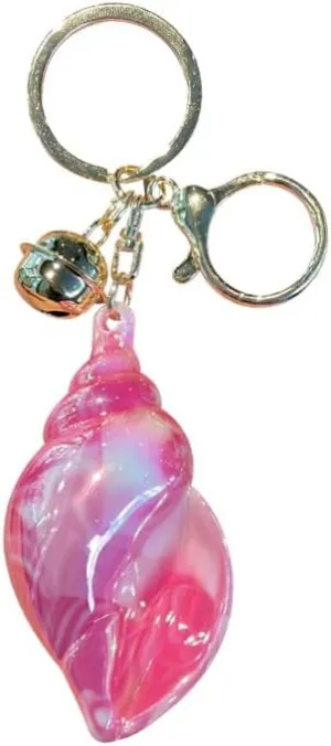 Women Cute Plating Colorful Acrylic Conch Keychain Pendant Exquisite Cute Color Plating Girls Bag Car Pendant