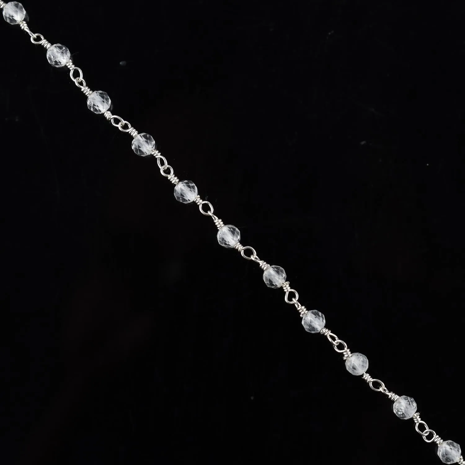 Yanara Crystal Quartz Anklets for Women Dainty Boho Jewelry for Girls Handmade Rosary Charm Ankle Bracelets for her 9 1.5 inch Valentines Day Gifts For Her