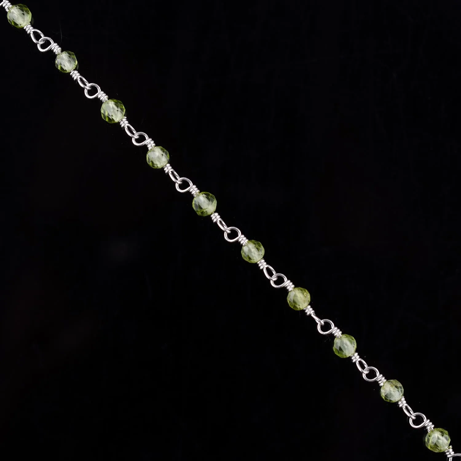 Yanara Green Peridot Ankle Bracelets for Women Dainty Boho Summer Beach Jewelry for Girls Handmade Rosary Charm Anklets for her 9 1.5 inch Graduation Gifts For Her