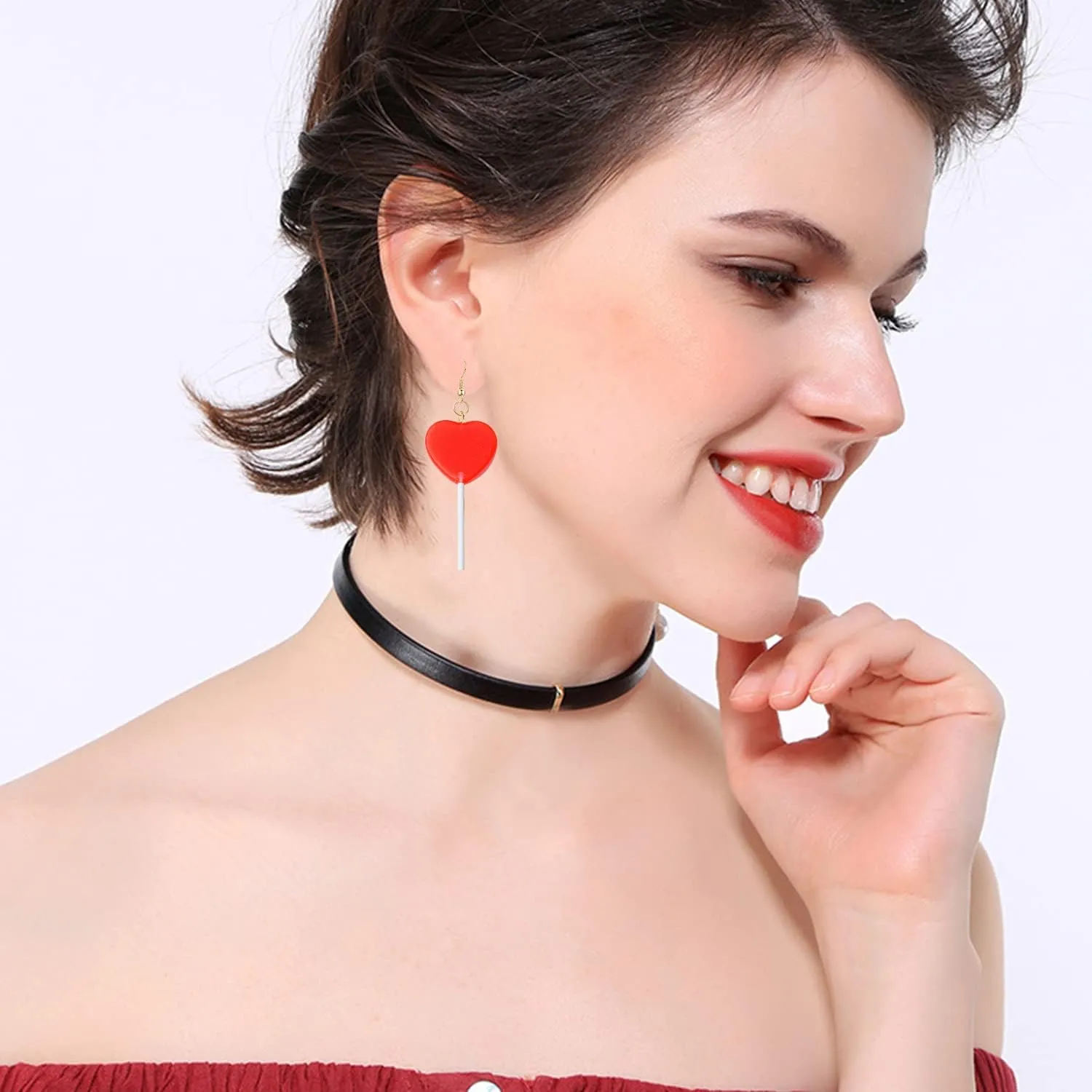 YUNXI Resin Drop Handmade Cute Women Gift Eardrop Funny Emulational Resin Charm Food Cartoon Snacks Popcorn Earring