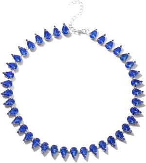 ZMANYIJEW Colorful Crystal Necklace Rhinestone Choker Necklace for Women Sparkly Trendy Statement Crystal Necklace for Party Jewelry